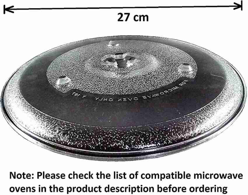 WHITEFLIP 10.6 inch/27 cm/270 mm Microwave Oven Glass Cooking Tray |  Replacement Turntable Plate Suitable for IFB 23SC3 Microwave Oven (This  Plate is