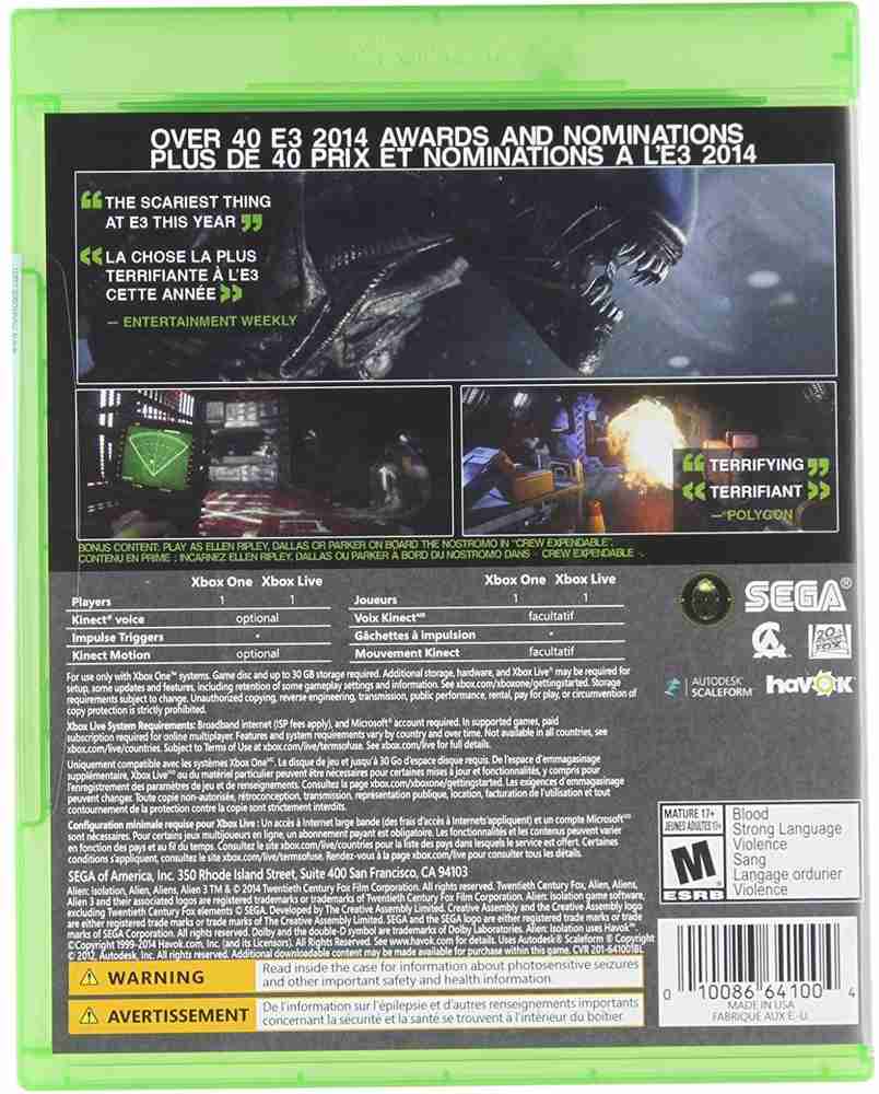 Alien xbox one games outlet