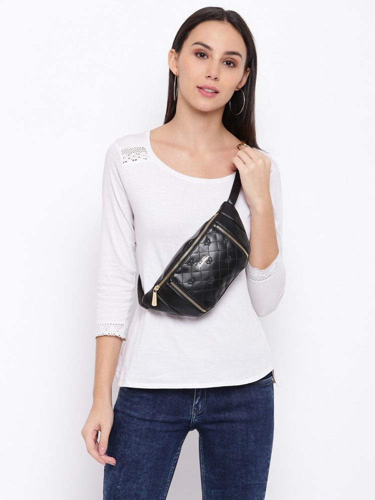 Crocodile Pattern Female Fanny Pack Designer Pu Leather Shoulder Bags for Women  Fashion Chain Waist Packs