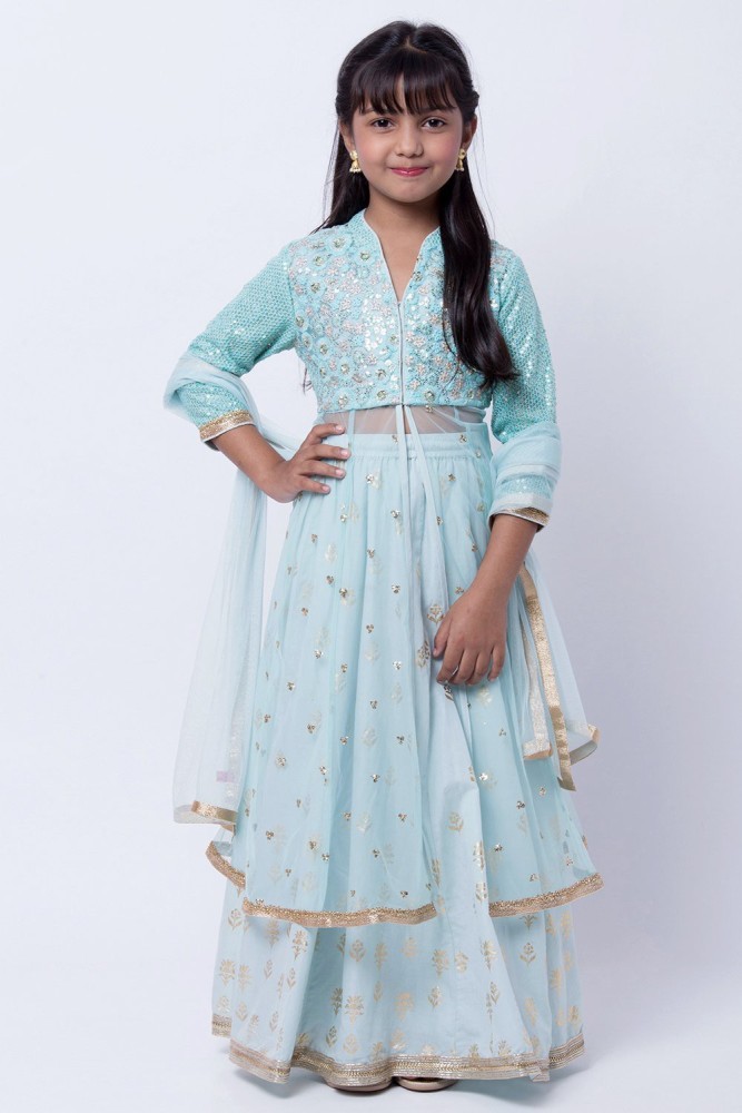 Buy Yellow & Blue Ethnic Wear Sets for Girls by BIBA Online | Ajio.com