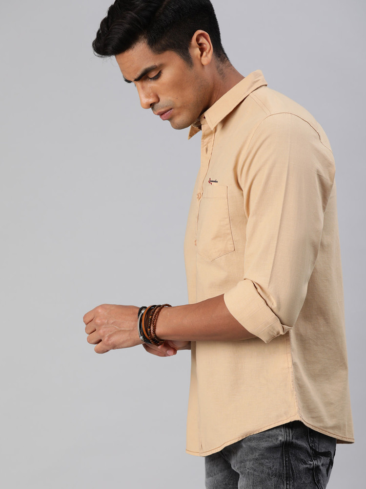 Cavenders Men Solid Casual Beige Shirt Buy Cavenders Men Solid Casual Beige Shirt Online at Best Prices in India Flipkart