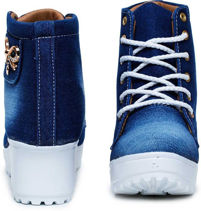 FATH SON High Ankle Denim Boots For Womens And girls Boots For Women Boots For Women Buy FATH SON High Ankle Denim Boots For Womens And girls Boots For Women Boots