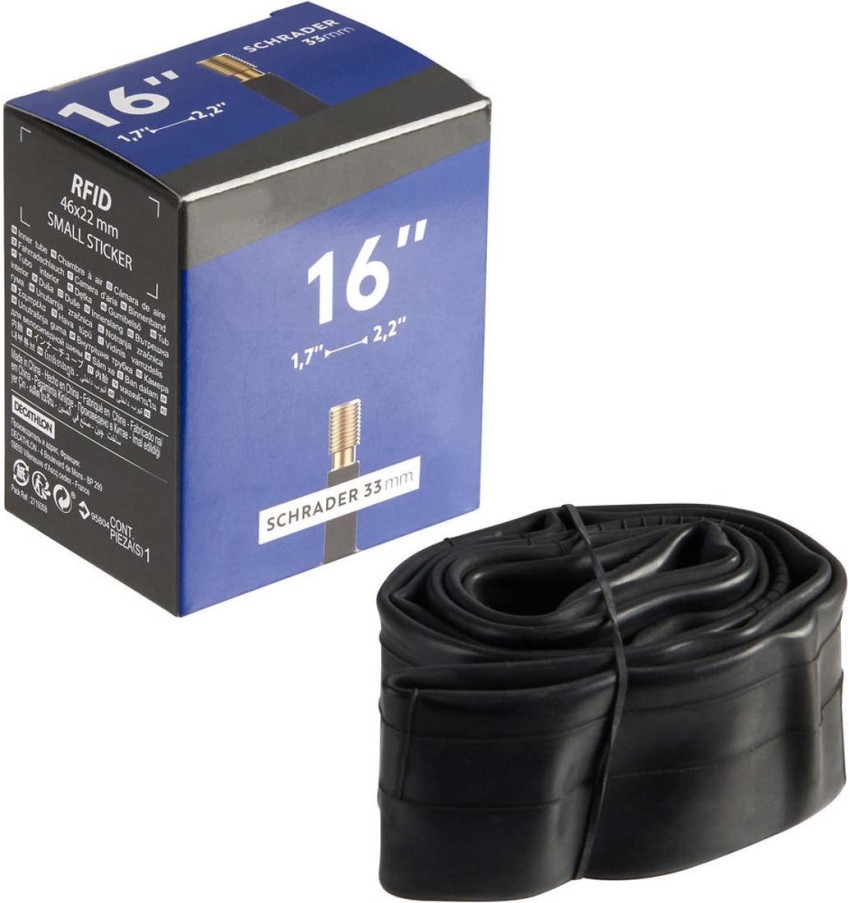 Schrodinger 40062 Bicycle Cycle Inner Tube (16 inch) 16 x 1.7 / 2.2  Schrader 33mm / 33L Hybrid cycle tube Schrader 33L (AV) For 16 x 1.7 to  2.2 cycle tyres and