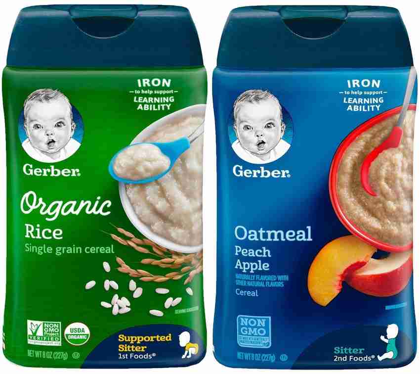 Gerber oatmeal & peach apple best sale cereal
