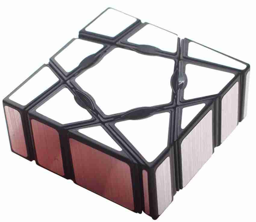 Yealvin Lot de 4 cubes magiques Mirror Cube - 1 × 3 × 3 Floppy Cube 2 × 2,  3 × 3 cubes magiques miroir et 3 × 3 moulins à vent Magic Cube Puzzle pour