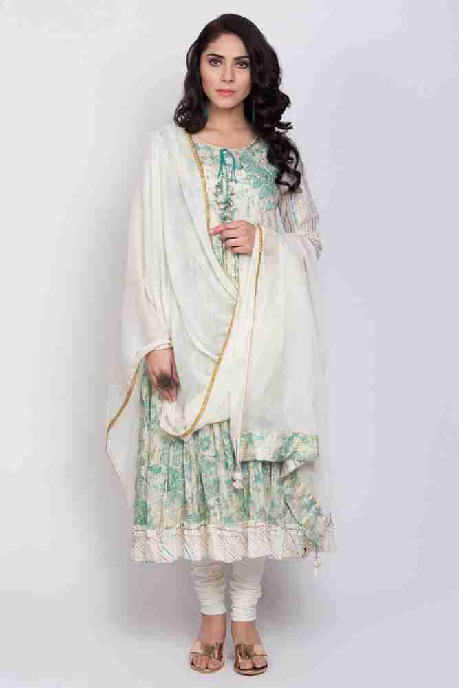 Biba white shop anarkali