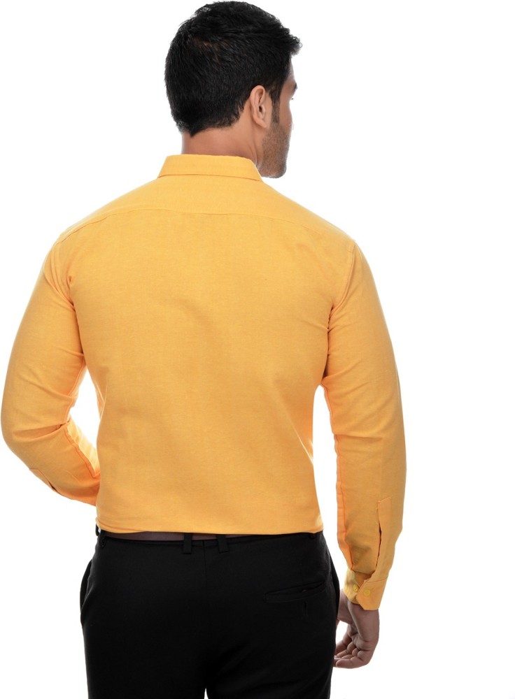Wonder Fashion Men Solid Casual Yellow Shirt - Buy Wonder Fashion