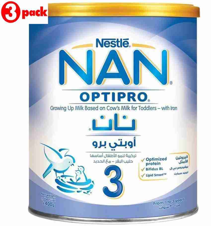 NESTLE Nan Optipro 3 - 400g (Imported) (Pack of 3) Price in India - Buy NESTLE  Nan Optipro 3 - 400g (Imported) (Pack of 3) online at
