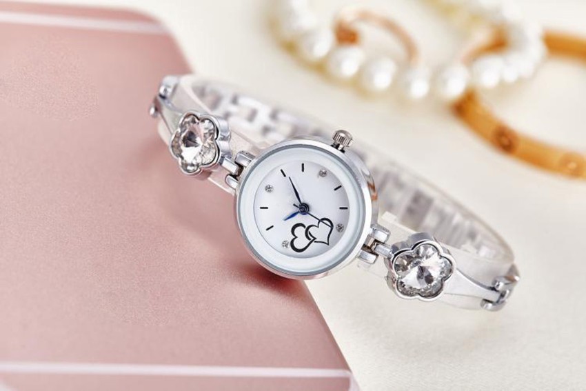 Silver bracelet watch for ladies sale