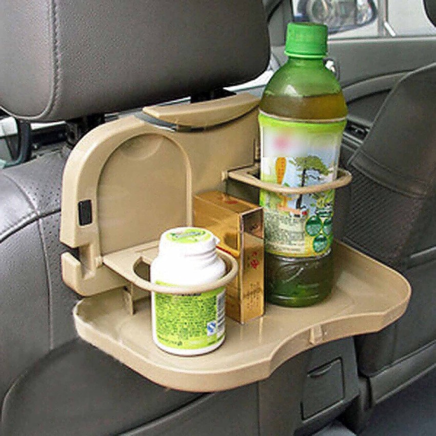 Car Multifunctional Folding Backseat Organizer And Tray Desk With Cup  Holder Car Travel Table