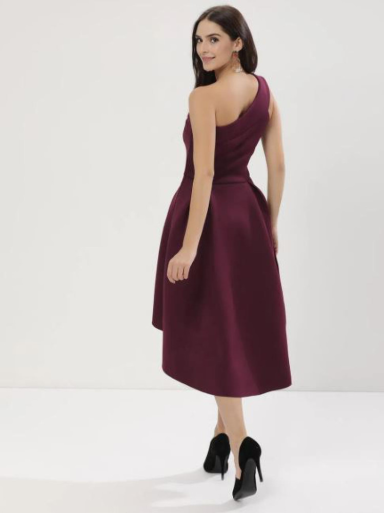 Origami Lily Women High Low Purple Dress Buy Origami Lily Women