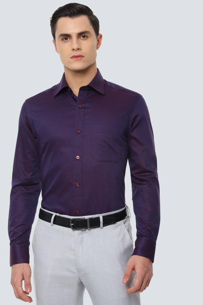 LOUIS PHILIPPE Men Checkered Formal Purple Shirt - Buy LOUIS PHILIPPE Men  Checkered Formal Purple Shirt Online at Best Prices in India