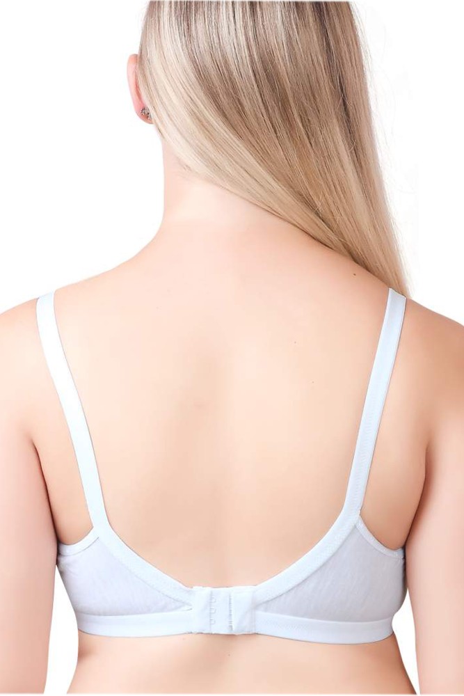 MANSI Cotton Slub Cloth with Good Quality Elastic C-Cup Bra with Full  Coverage, Non-Padded Wirefree Bra, Full Support with U Back Triple Hook  Eyelet Women T-Shirt Non Padded Bra - Buy MANSI