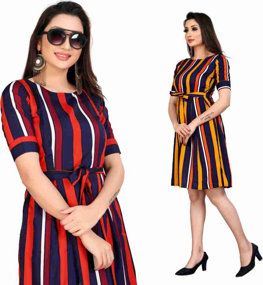 one piece dress knee length flipkart