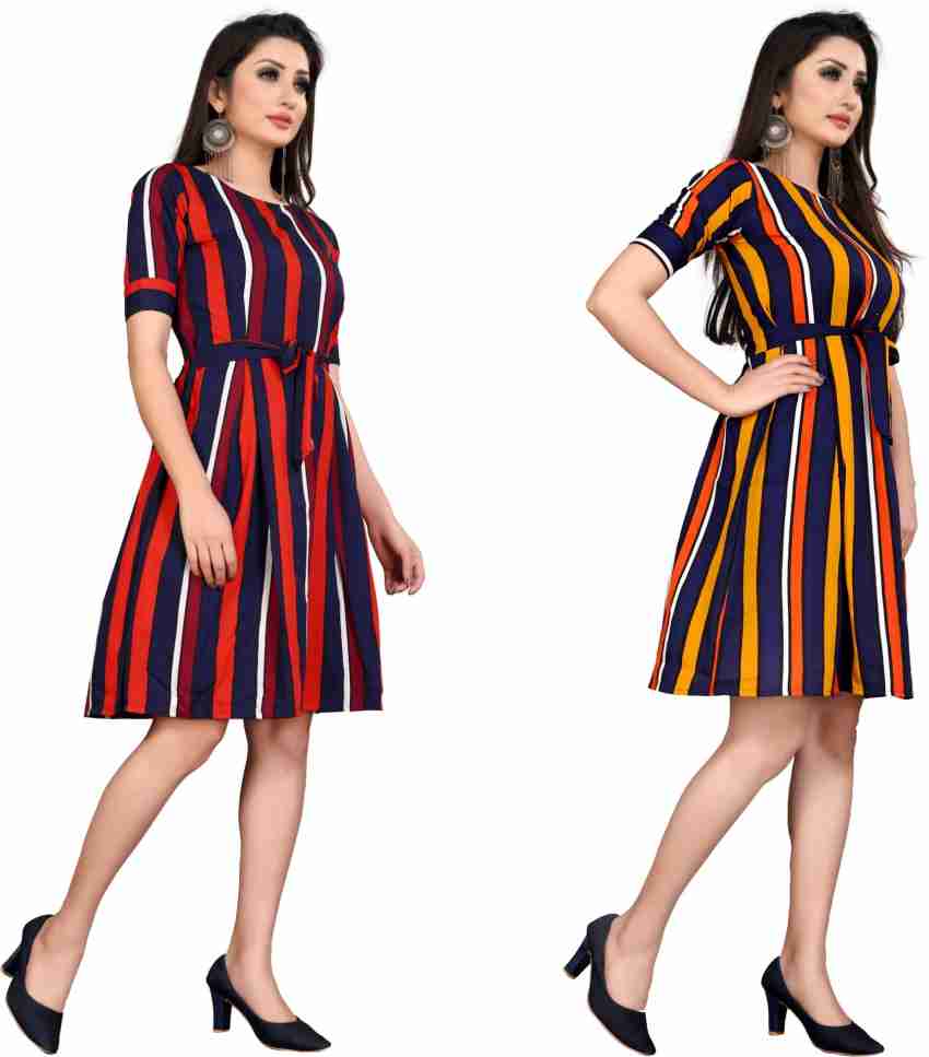 one piece dress knee length flipkart