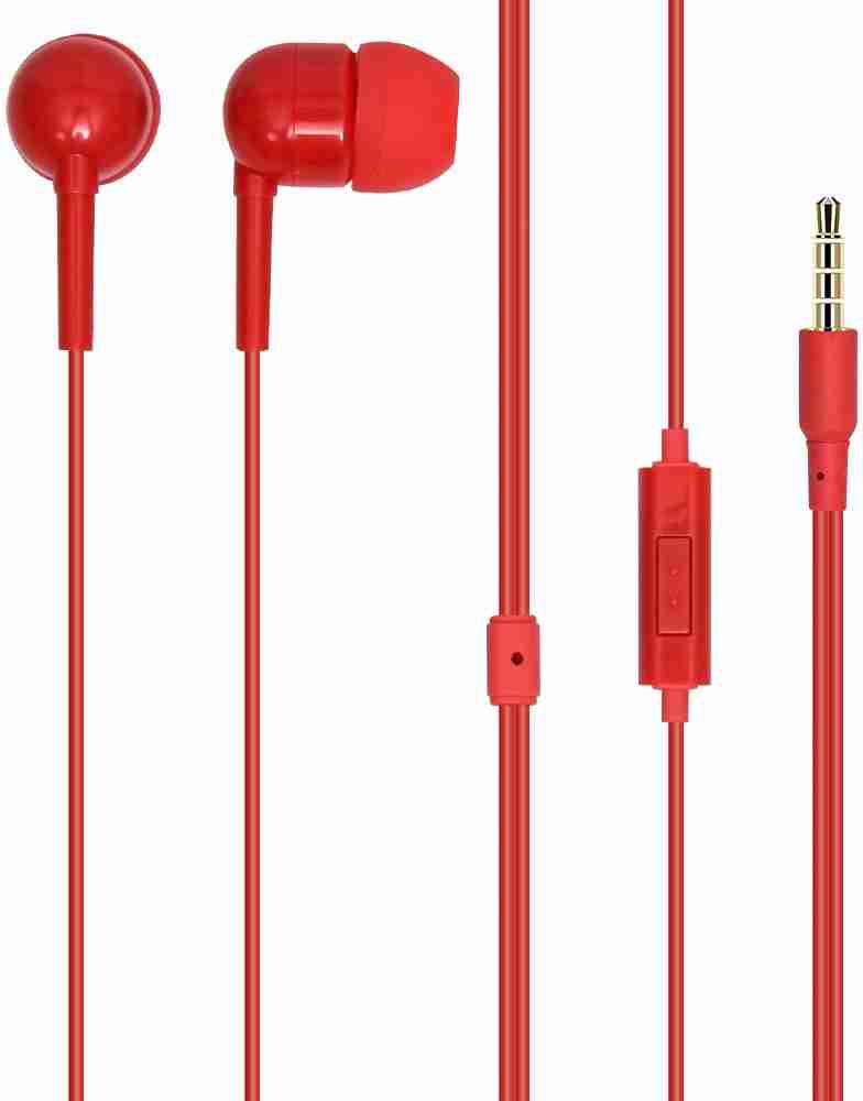 MINISO Colorful Music Earphone In Ear Headphones With Microphone Red Wired Price in India Buy MINISO Colorful Music Earphone In Ear Headphones With Microphone Red Wired Online MINISO Flipkart
