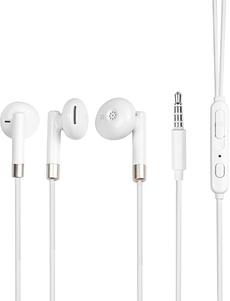 MINISO Earphones HD Sound Super Bass In Line Mic White Wired Headset