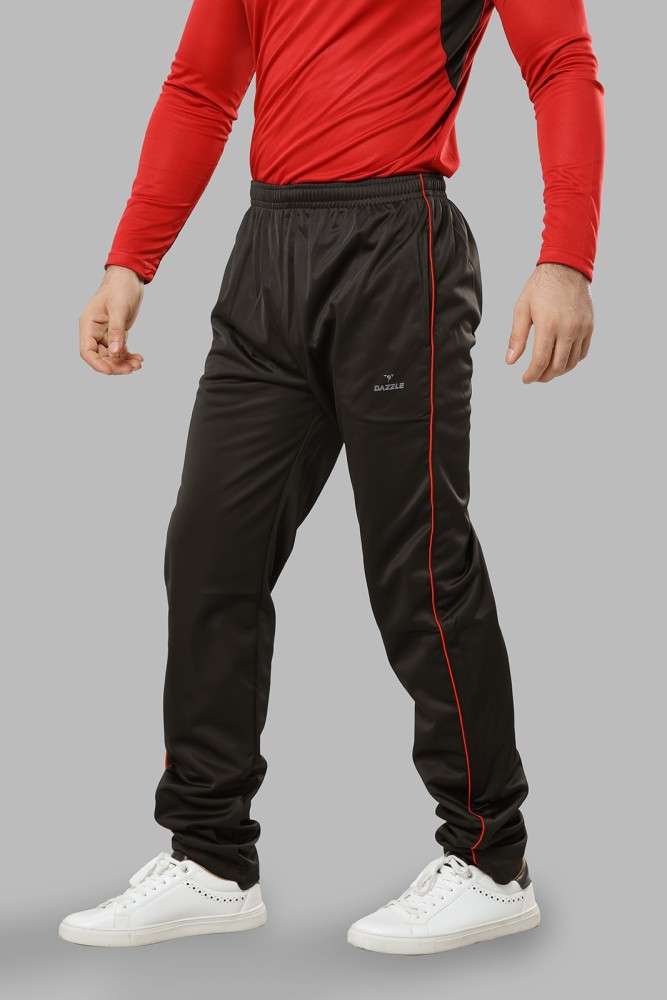 Dazzle Sports Wear Solid Men Black Track Pants - Buy Dazzle Sports