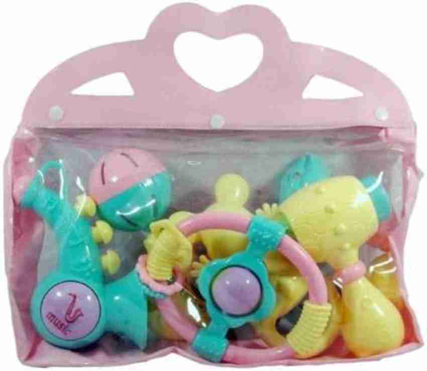 Khilona House Non Toxic Muilty Colour Rattle Set of 6 for Baby