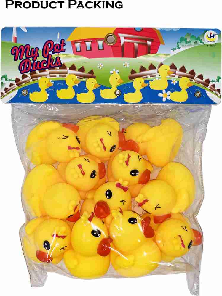 Miniature Mart Pack of 12 Made Of Rubber Squeezable Baby Duck Toys For  Every Day Use, Bath Toys For Babies , Good Toys In Small Babies Hand, SAFE  TOYS