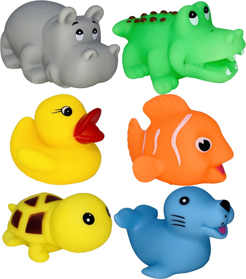 Babyhug Bath Squeeze Toys Ocean Animals Pack of 6 Multicolour Online India,  Buy Bath Toys for (0-24Months) at  - 11918372
