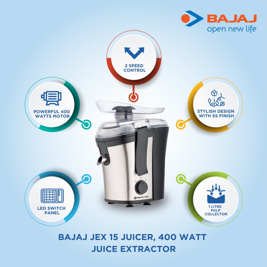 Bajaj Majesty JEX 16 Full Apple Juicer, Juicer, Breakfast and Snacks