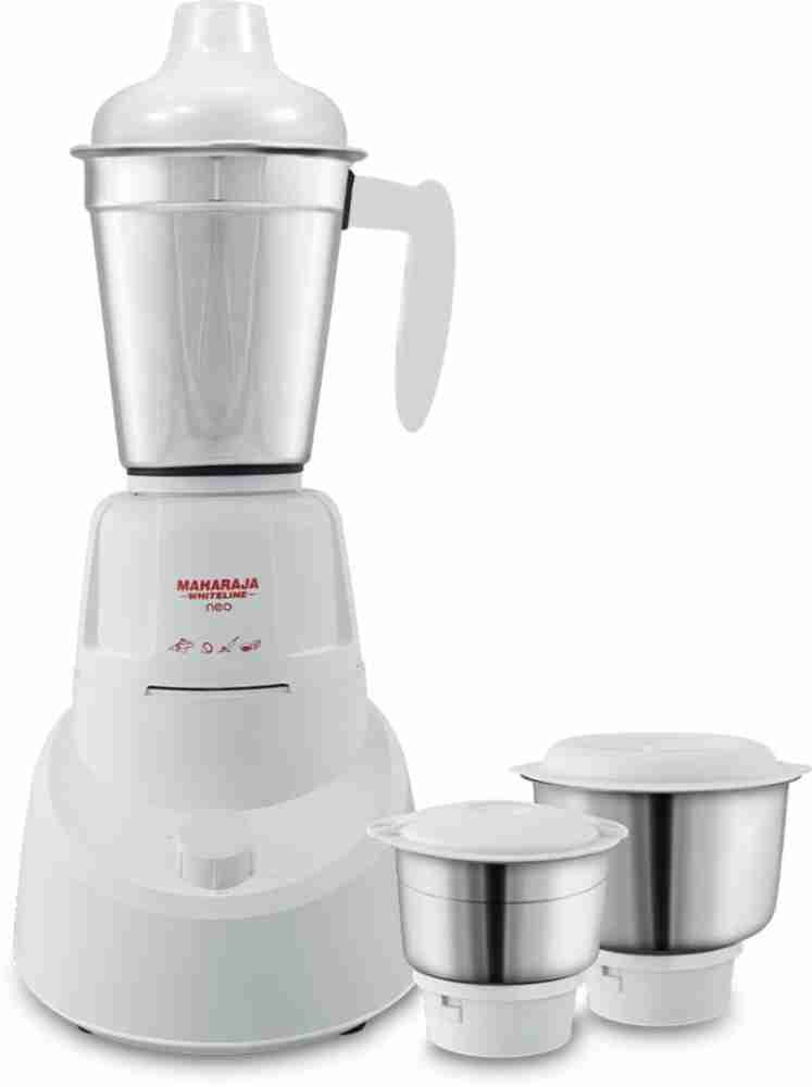 Buy MAHARAJA WHITELINE Neo DLX 750 Watt 3 Jars Mixer Grinder (20000 RPM, 3  Speed Control with Pulse Function, White/Cherry Red) Online - Croma