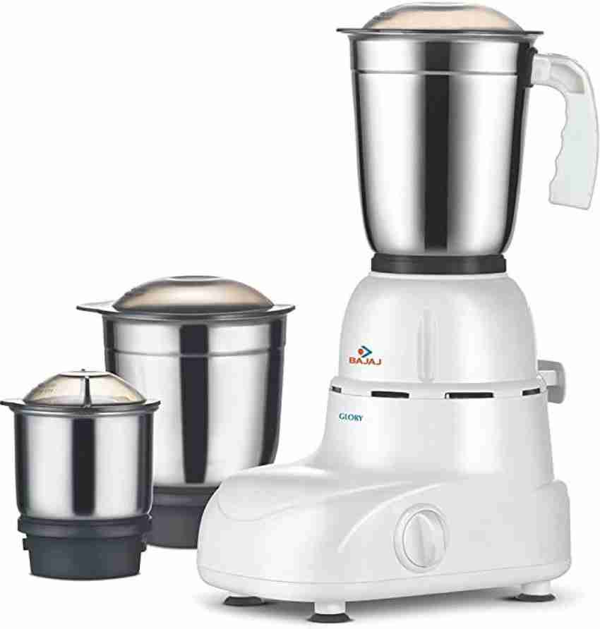 Bajaj Ion 500 Watt Mixer Grinder with 3 Jars (White)