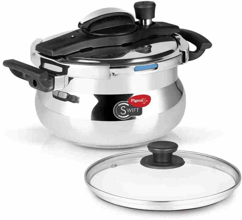 Pigeon Swift Stainless Steel 5 Litre Pressure Cooker 5 L Induction