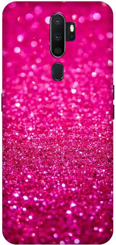 Clickzone Back Cover for Oppo A5 2020 Printed PINK GLITTER