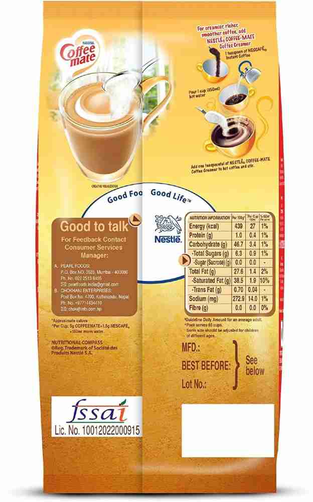 NESTLE Coffee Mate, Non-Dairy Beverage- Whitener Instant Coffee