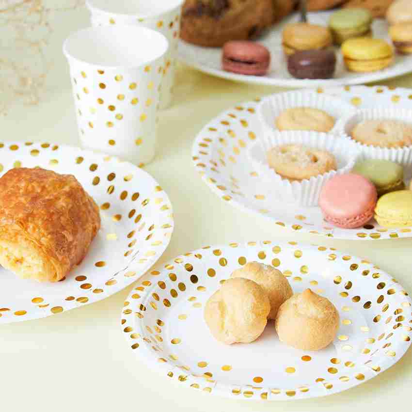 Gold dot paper sales plates