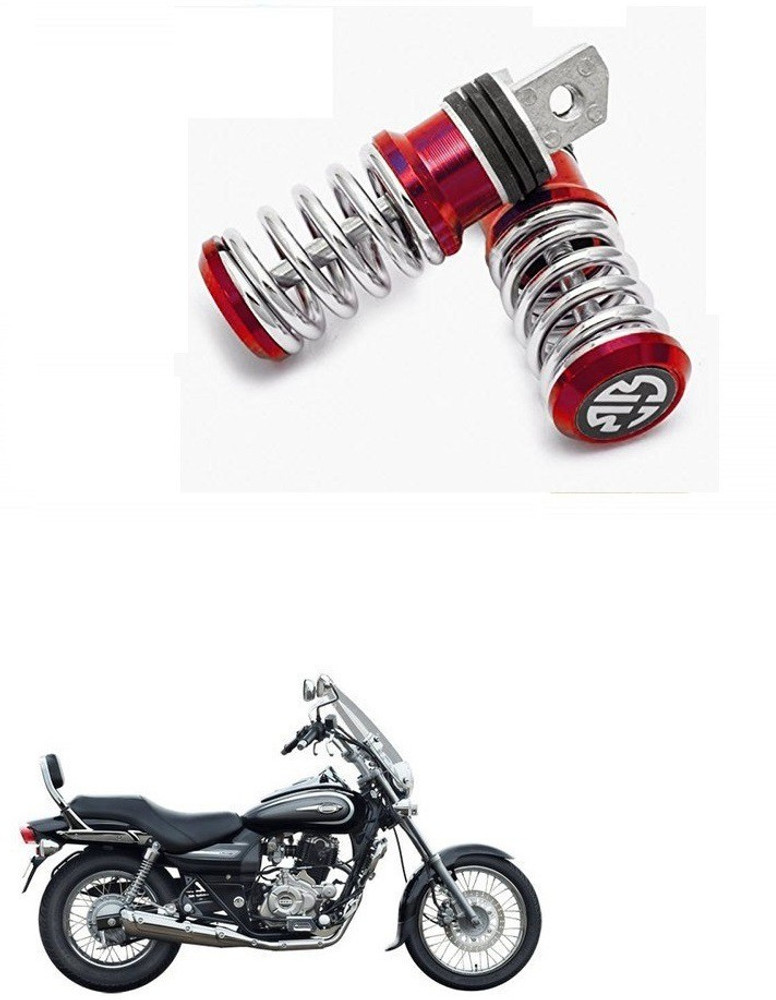 HashZet Spring Coiled Foot Rest Red For Bajaj Avenger 220 DTS i