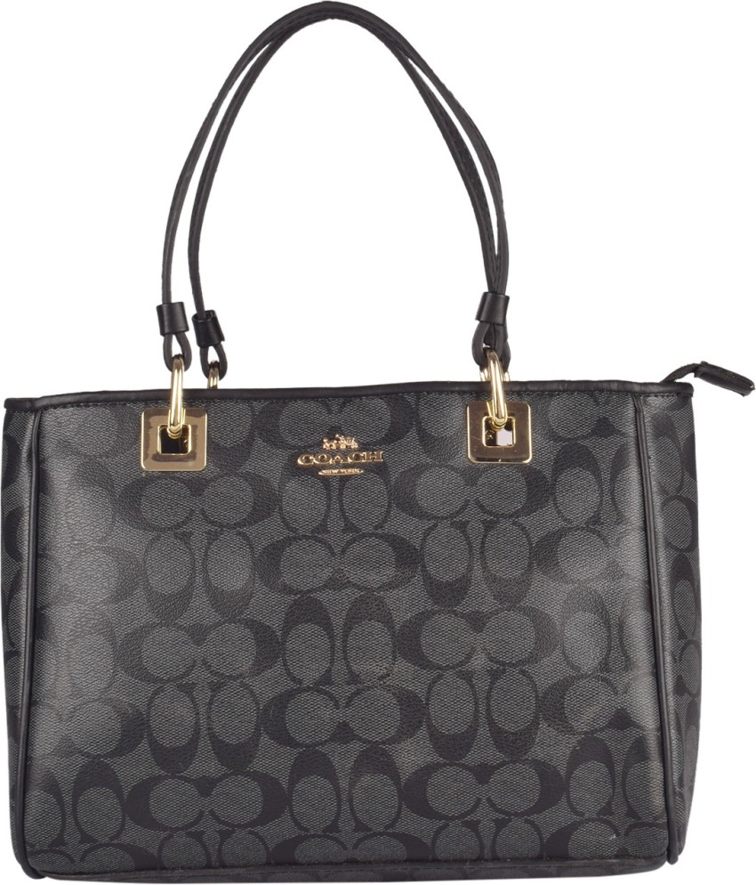 Buy COACH Women Black Hand held Bag Top Handle With Detachable Sling Strap Belt Handbag 20 27.5 11 cms Online Best Price in India Flipkart