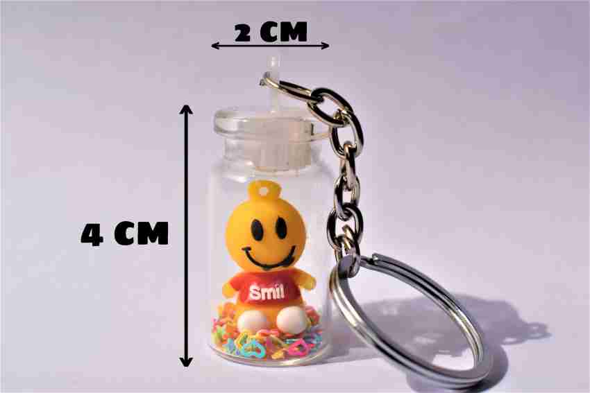 Mini glass bottle on sale keychain