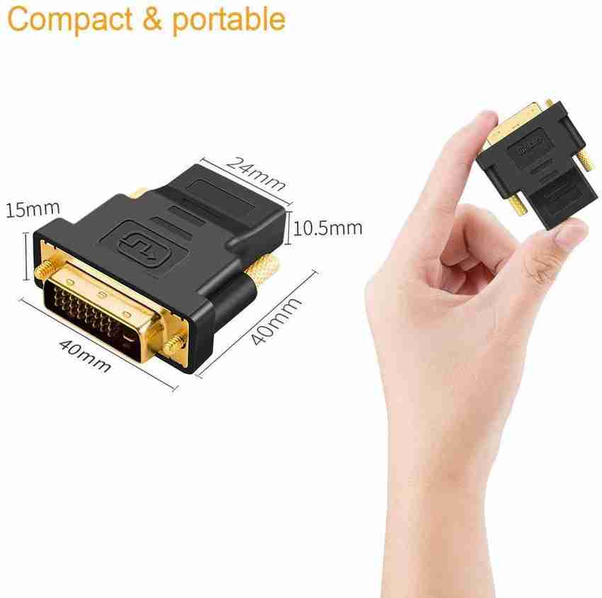 TECHON TV out Cable HDMI Female to DVI D Male Adapter black TD 447H