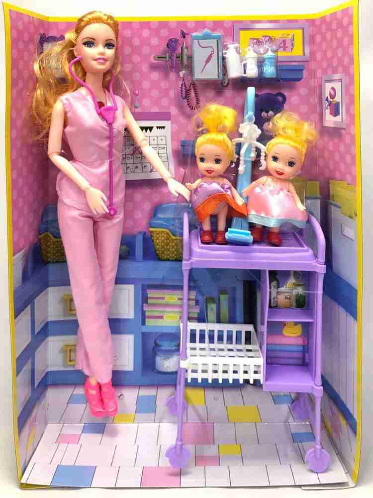Barbie careers baby 2025 doctor doll & playset
