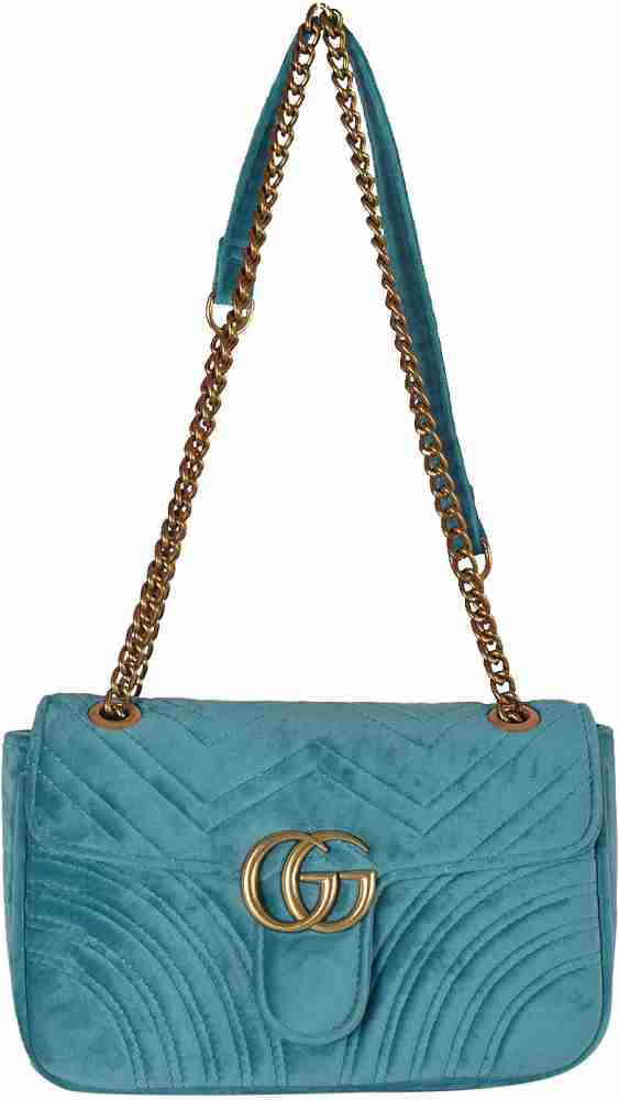 Velvet green gucci discount bag