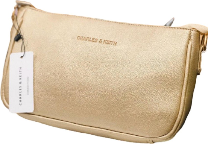 Charles and keith gold on sale bag