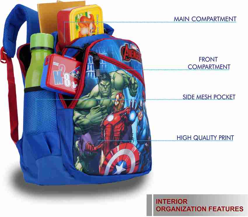 Priority Marvel Avengers Hero School Bag 14 L Backpack Blue Price in India Flipkart