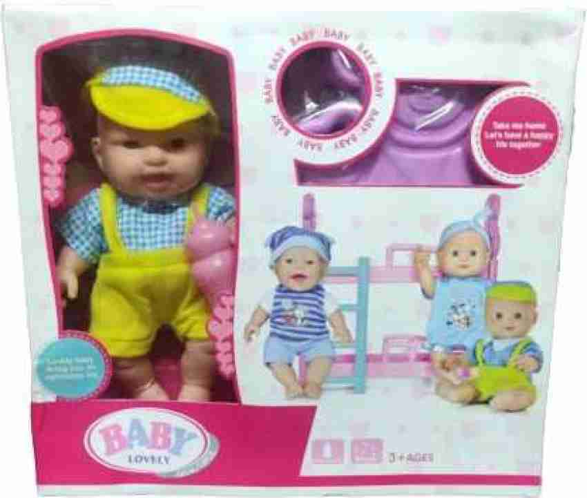 Plastic baby hot sale doll bed