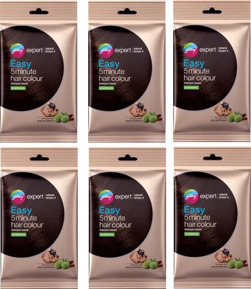 Godrej Expert Easy Shampoo Hair Colour Natural Black  Pack of 3