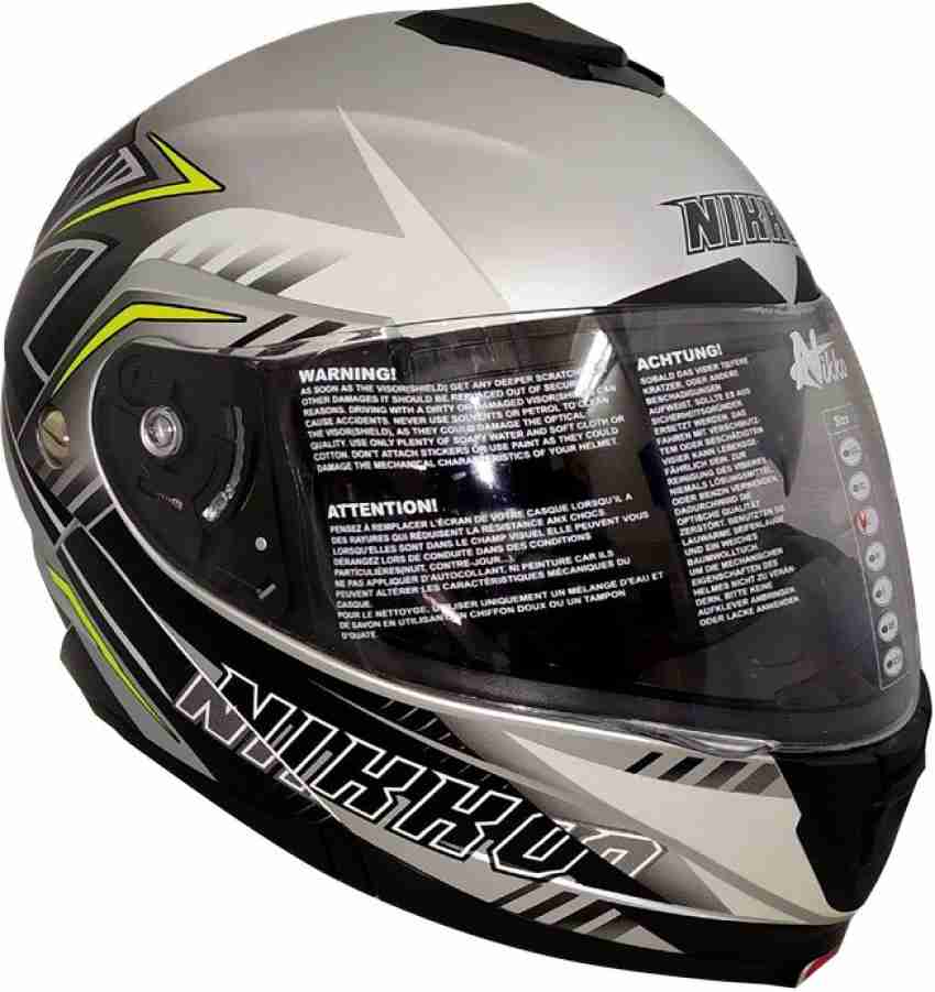 NIKKO N-902 SILVER BLACK ADVENTURE-GLOSSY-LARGE-MODULAR HELMET Motorbike  Helmet - Buy NIKKO N-902 SILVER BLACK ADVENTURE-GLOSSY-LARGE-MODULAR HELMET  Motorbike Helmet Online at Best Prices in India - Motorbike ...