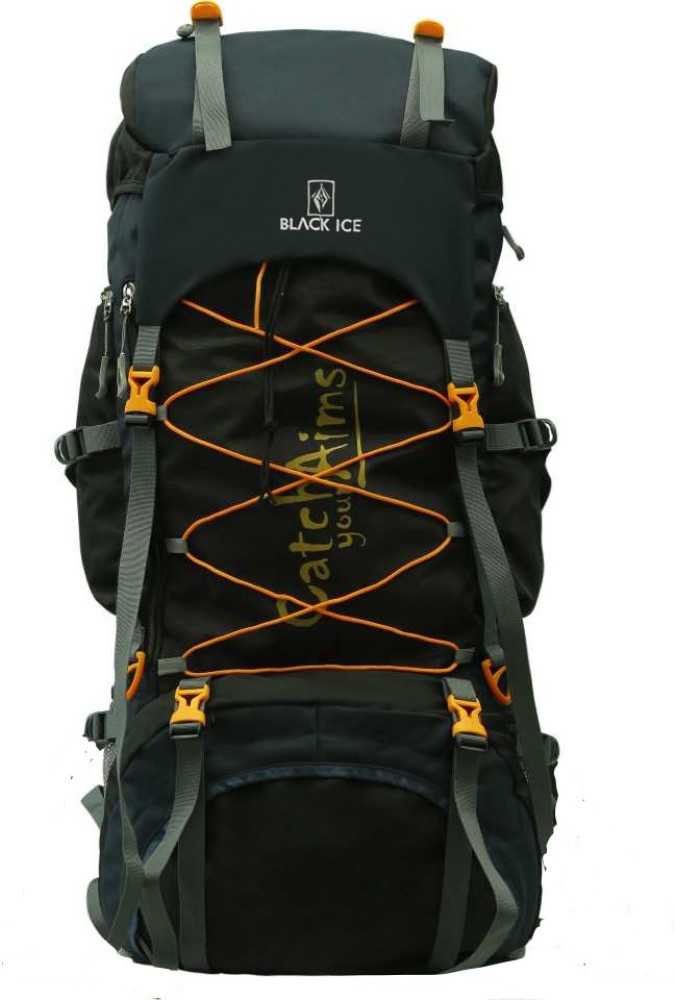 BLACK ICE 65 L travel backpack for outdoor sport hiking trekking bag  camping rucksack Rucksack - 65 L Black - Price in India