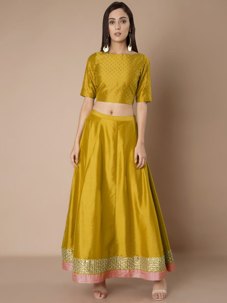 Indya top mustard skirt