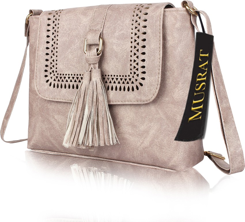 MUSRAT Grey Sling Bag Latest Trend Party Wear Handbag Sling Bag