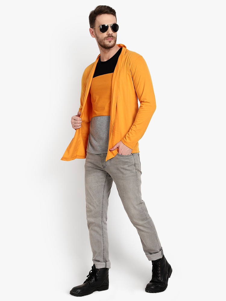 Yellow shrug jacket top