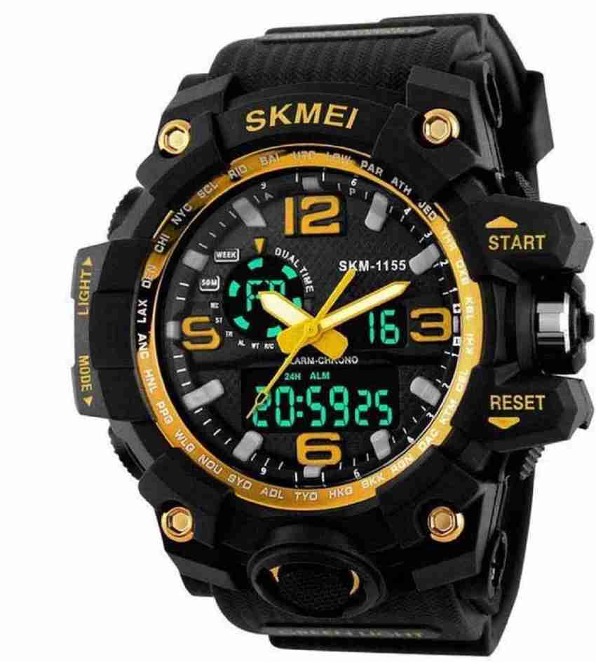 SKMEI Multifunctional Dual Time Sports Analog Digital Watch For
