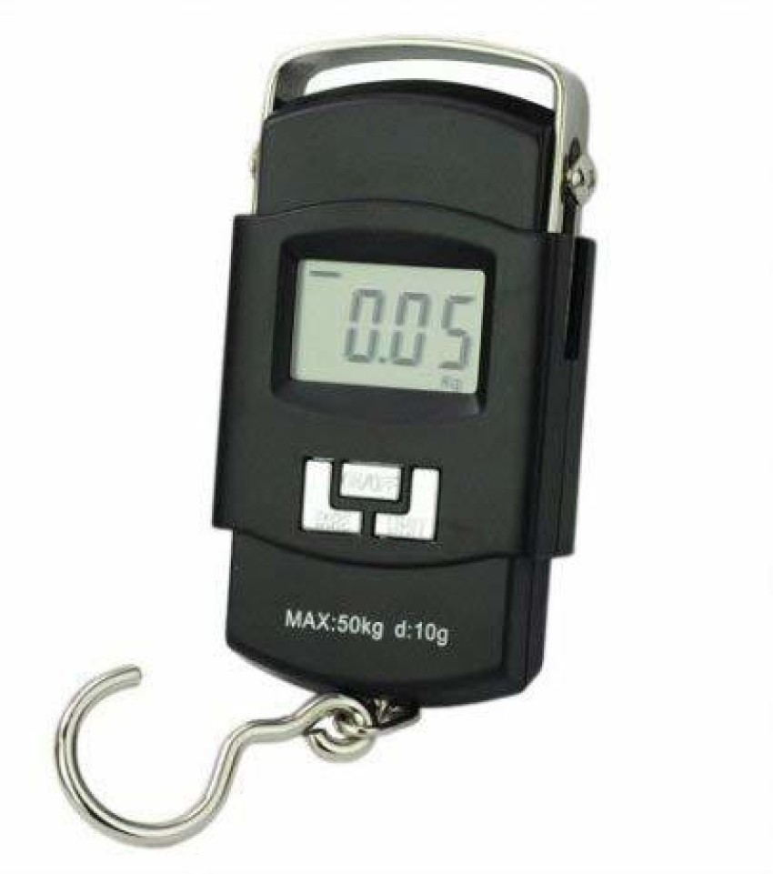 NIVAYO 10g-50Kg Digital Hanging Luggage Fishing Portable Weight Scale  Taraju Kata Weighing Scale (Black)