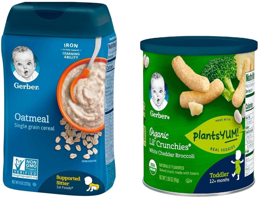 GERBER Oatmeal Cereal (8oz) + White Che Broccoli Cereal Price in India -  Buy GERBER Oatmeal Cereal (8oz) + White Che Broccoli Cereal online at